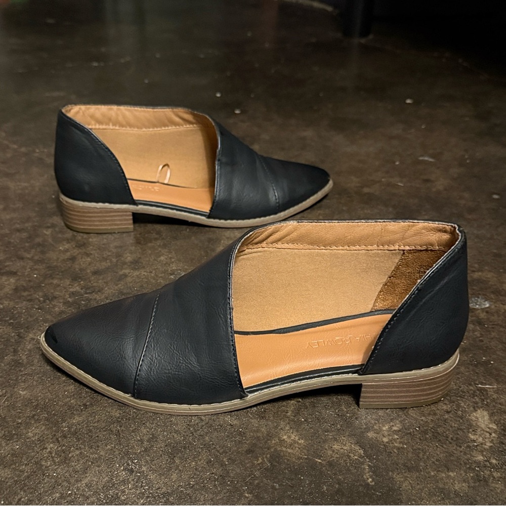 Cynthia Rowley Black Faux Leather Ankle Boots with Open Side
